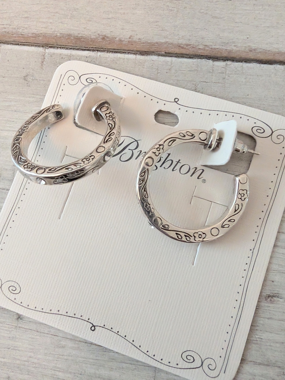 Brighton Classic Scroll Hoop Earrings